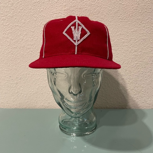 NEW Ebbets Field Flannels W Wichita wool vintage hat cap 7 1/4 baseball - Picture 1 of 5